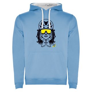 Sweat Capuche BLEU Coureuse casquee