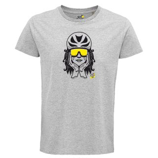 T-shirt gris chiné Coureuse Casquée