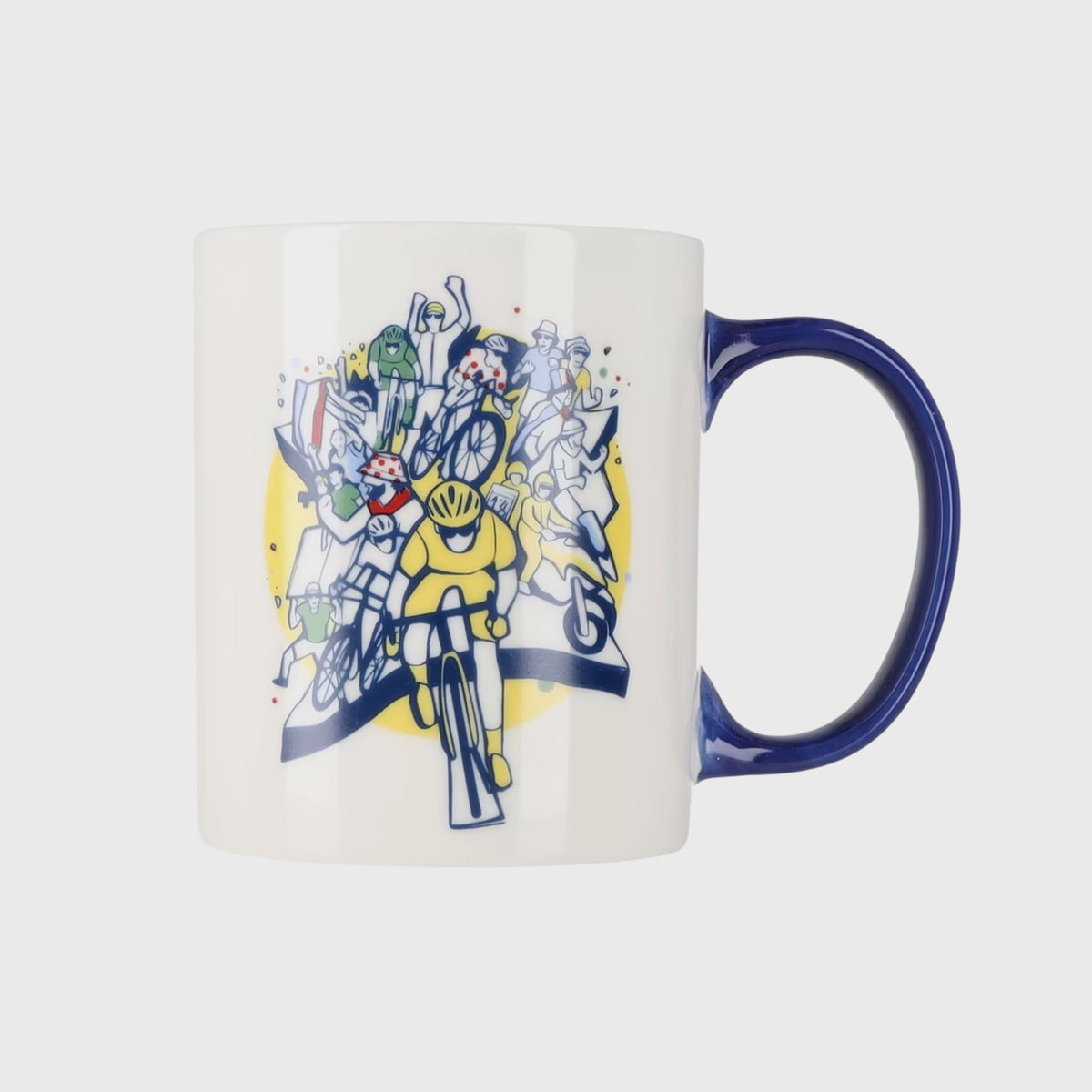 Mug Tour de France Célébration Blanc et Bleu