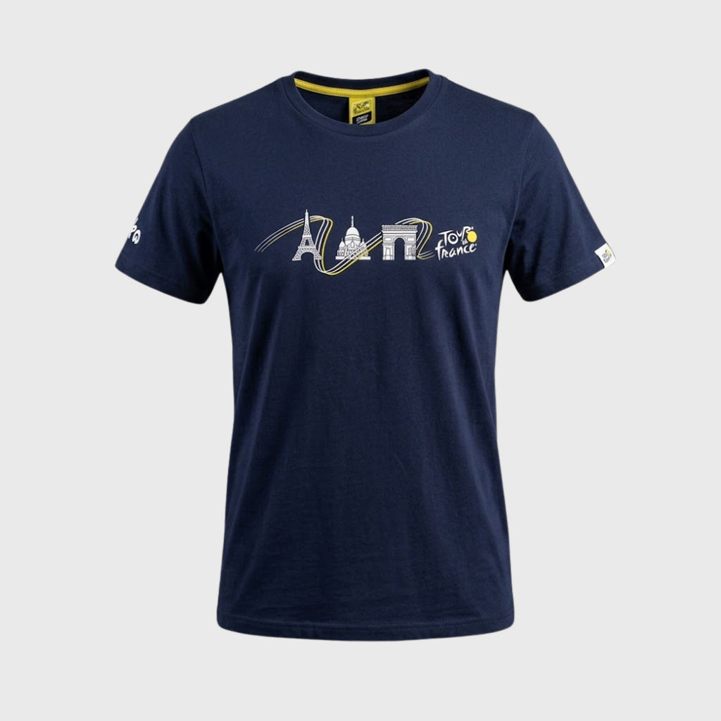 Unisex Paris Monuments Tour de France T-Shirt - Blue