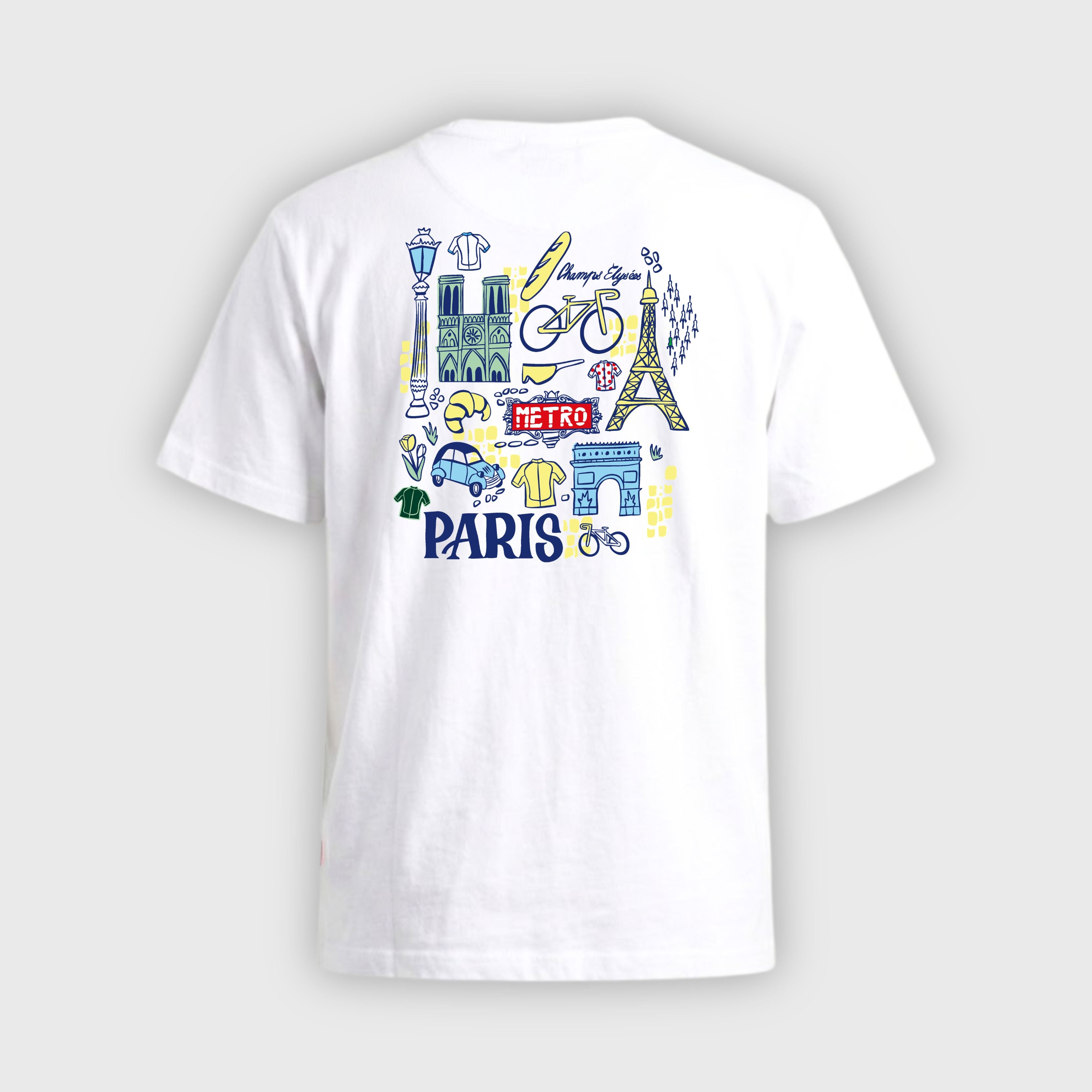 Unisex White Mix-and-Match Tour de France T-Shirt