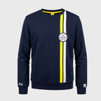 Pull Col Rond Tour De France Vintage Bleu Mixte