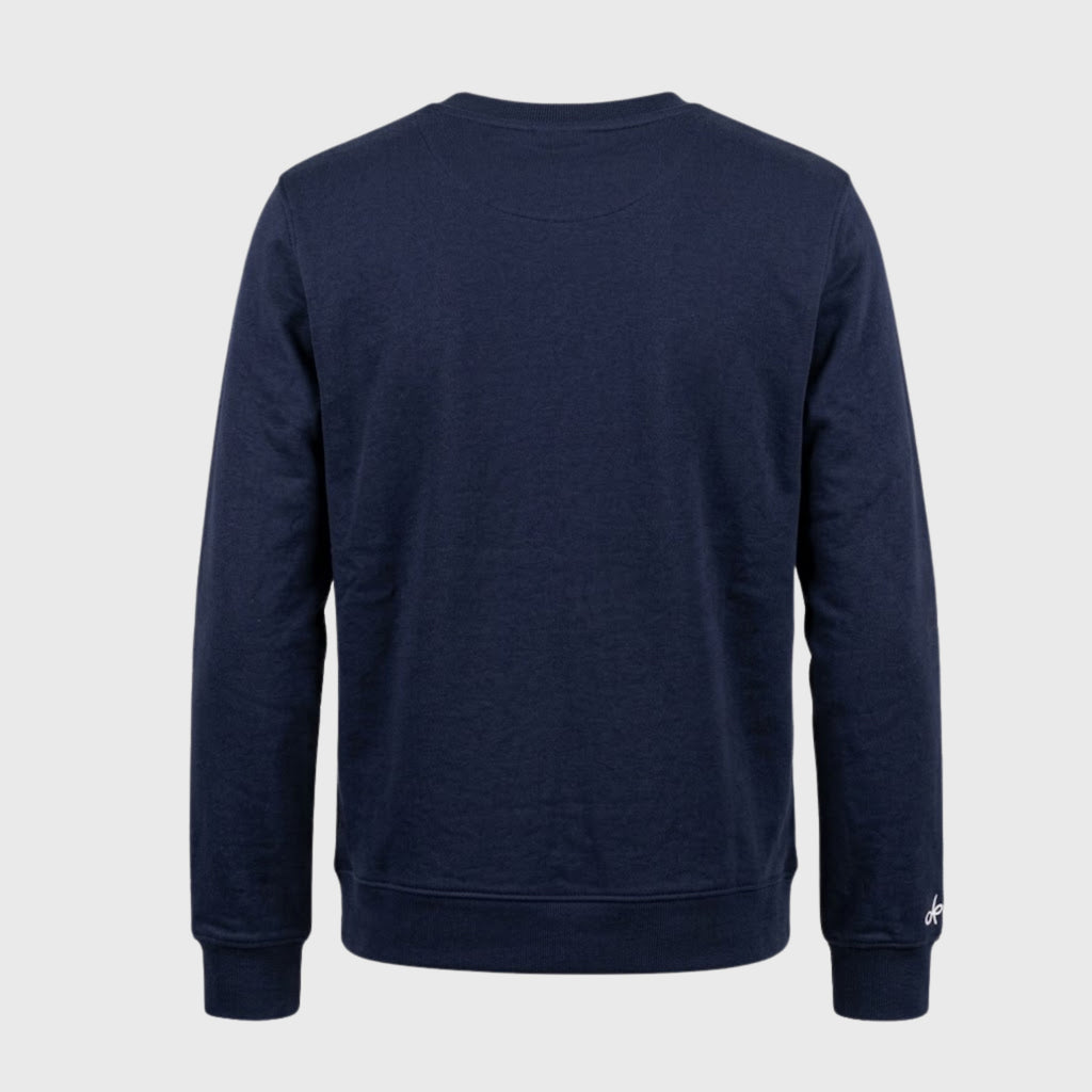 Pull Col Rond Tour De France Vintage Bleu Mixte