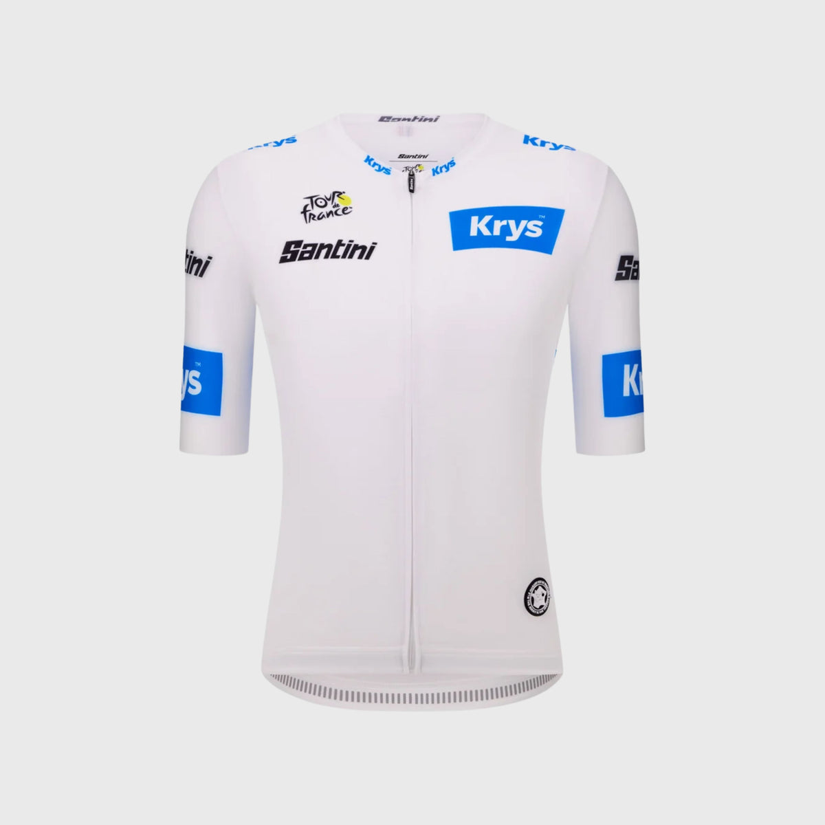 Maillot Cyclisme Meilleur Jeune Santini Tour de France Blanc