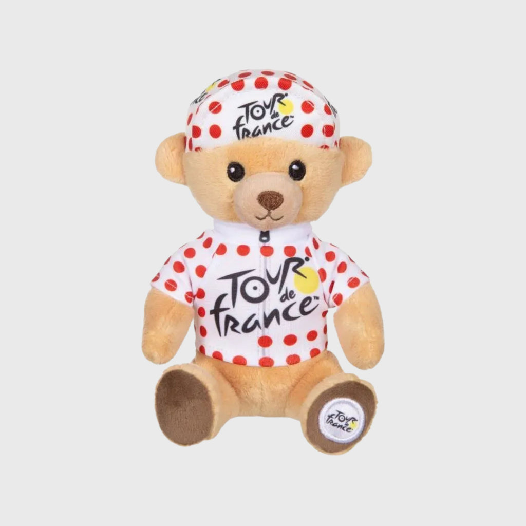 Peluche Tour De France Ours Maillot Pois 15 cm
