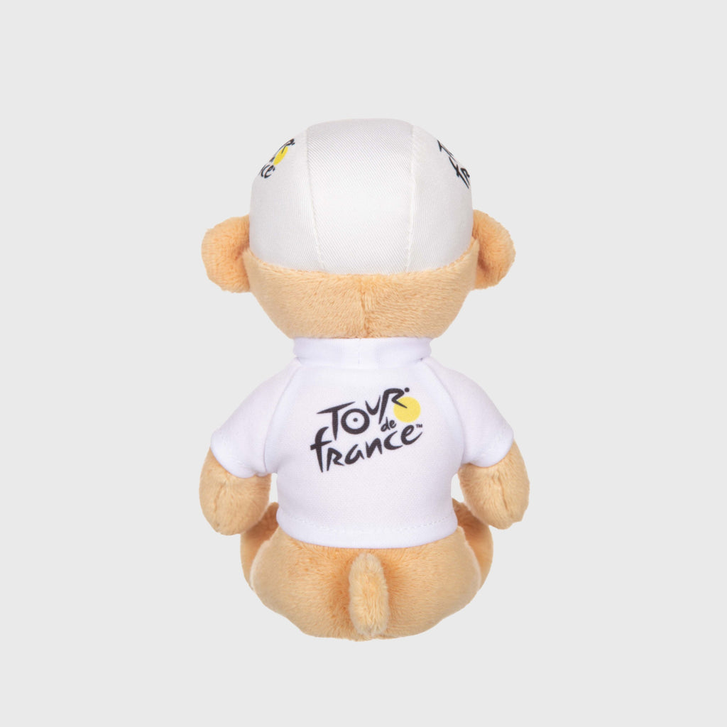 Peluche Tour De France Ours Maillot Blanc 15 cm