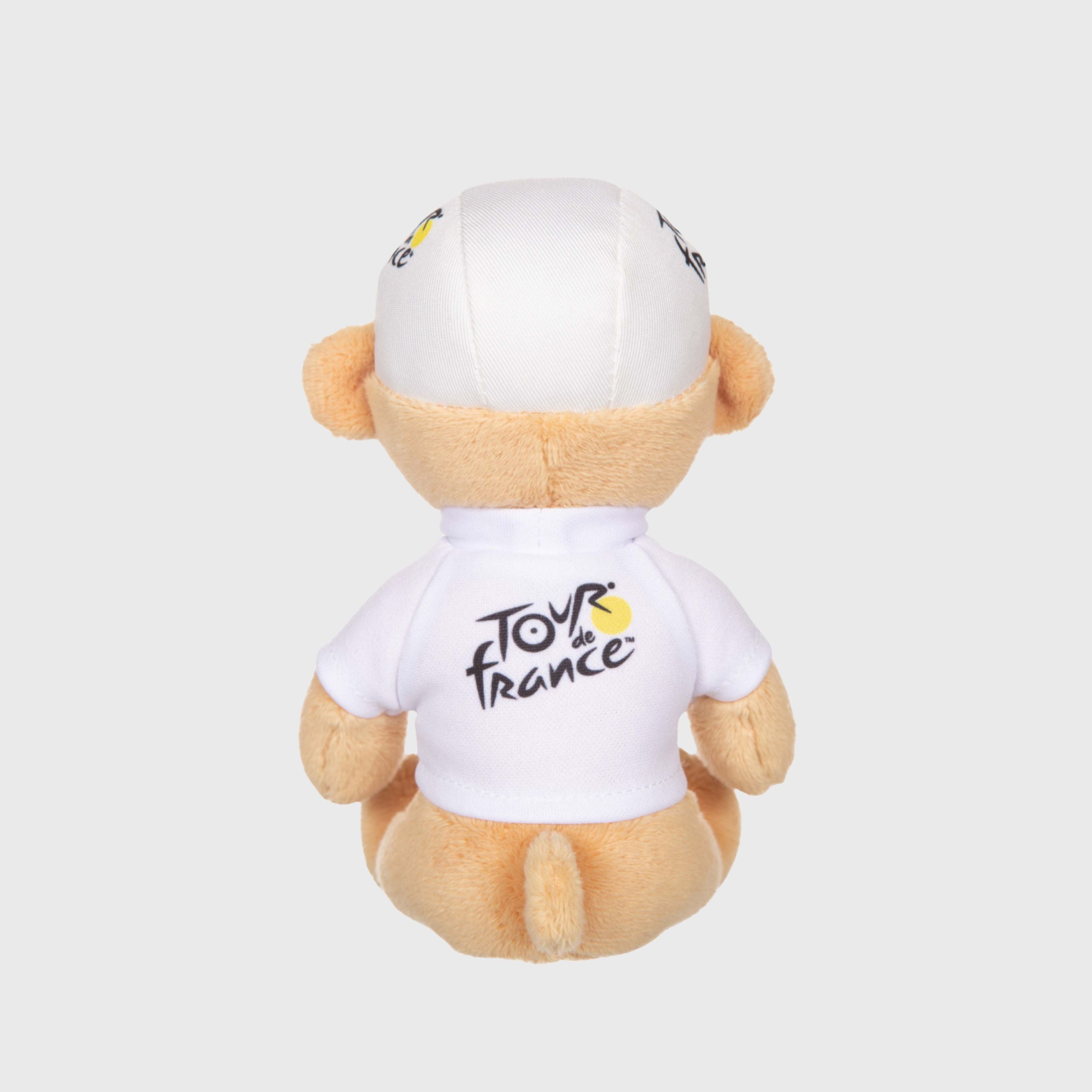 Peluche Tour De France Ours Maillot Blanc 15 cm