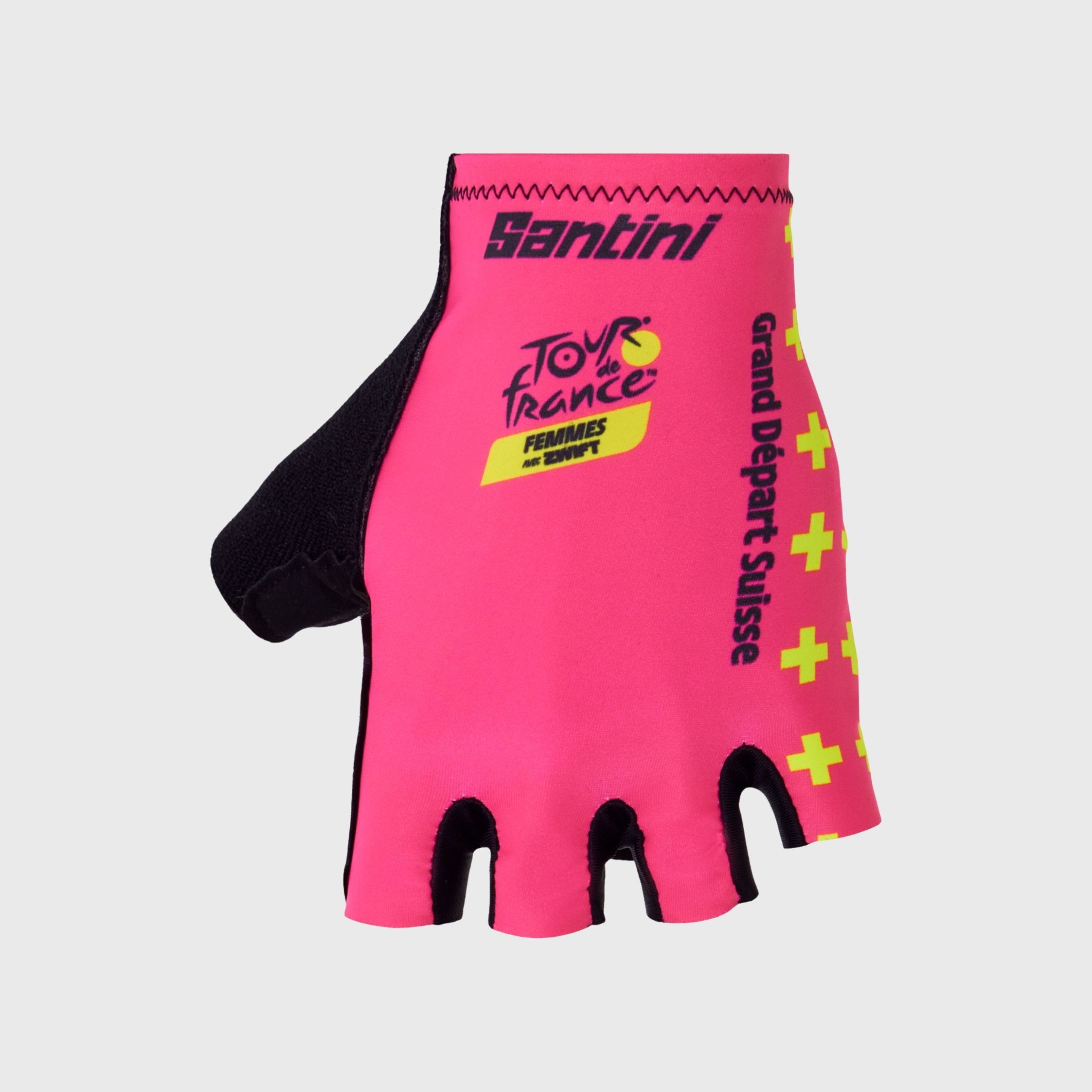 Gants Cyclisme Tour De France Femmes 2026 Santini Grand Départ Suisse Fluo Orange