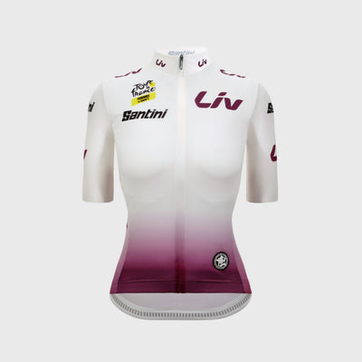 Maillot Cyclisme Meilleure Jeune Santini Tour de France Femmes 2026 Blanc