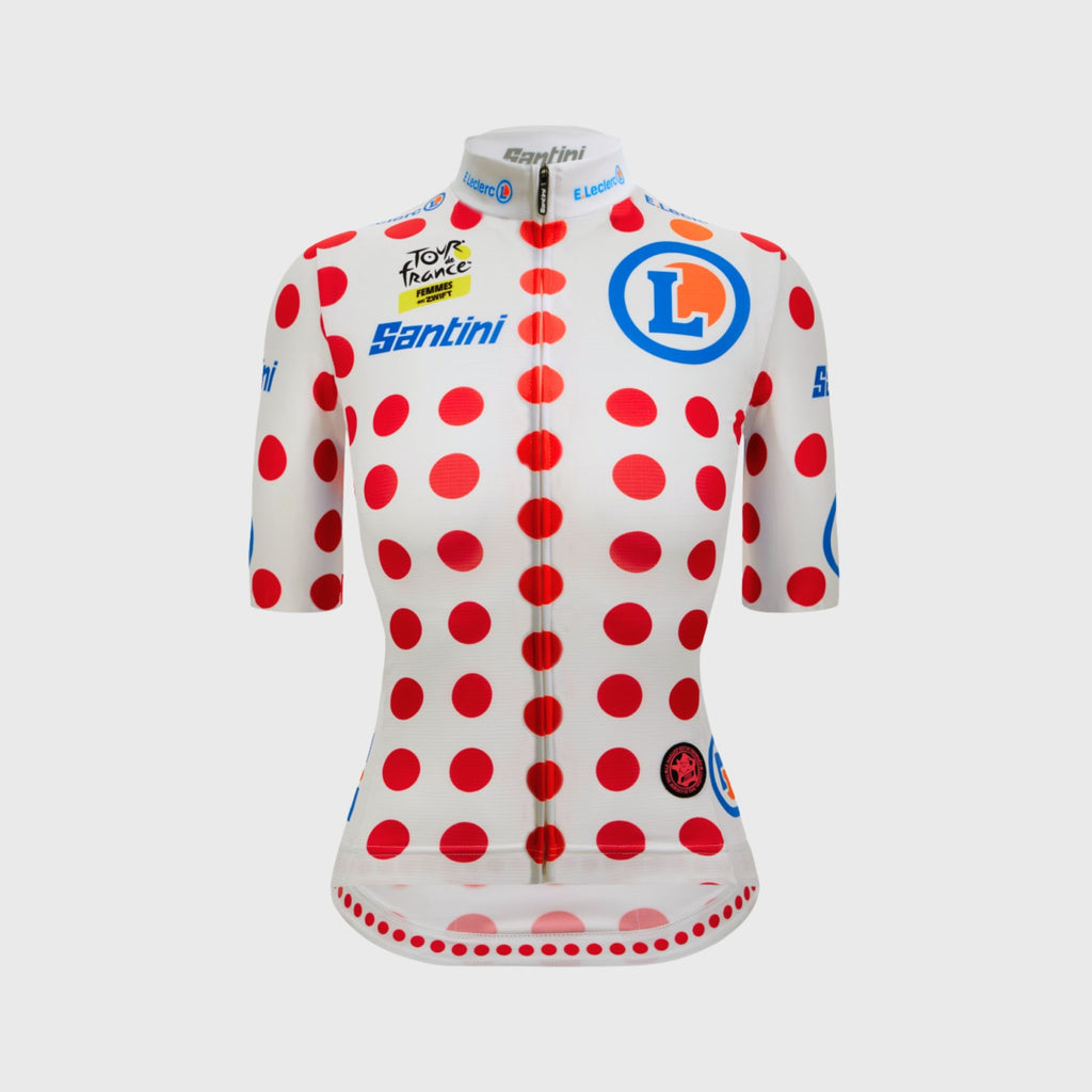 Maillot Cyclisme Santini Leader Meilleure Grimpeuse Tour de France Femmes 2026 Pois