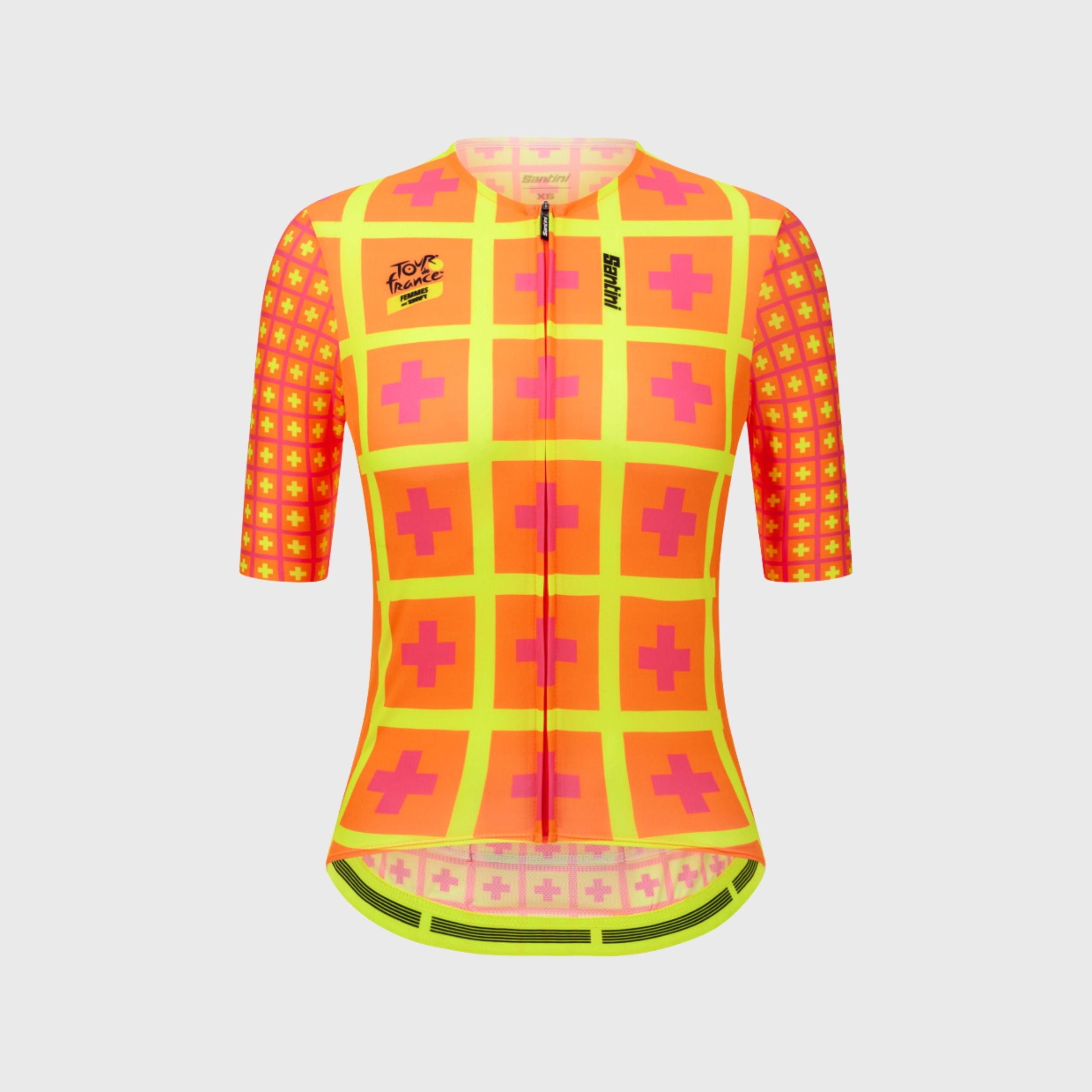 Maillot Cyclisme Tour De France Femmes 2026 Santini Grand Départ Suisse Fluo Orange