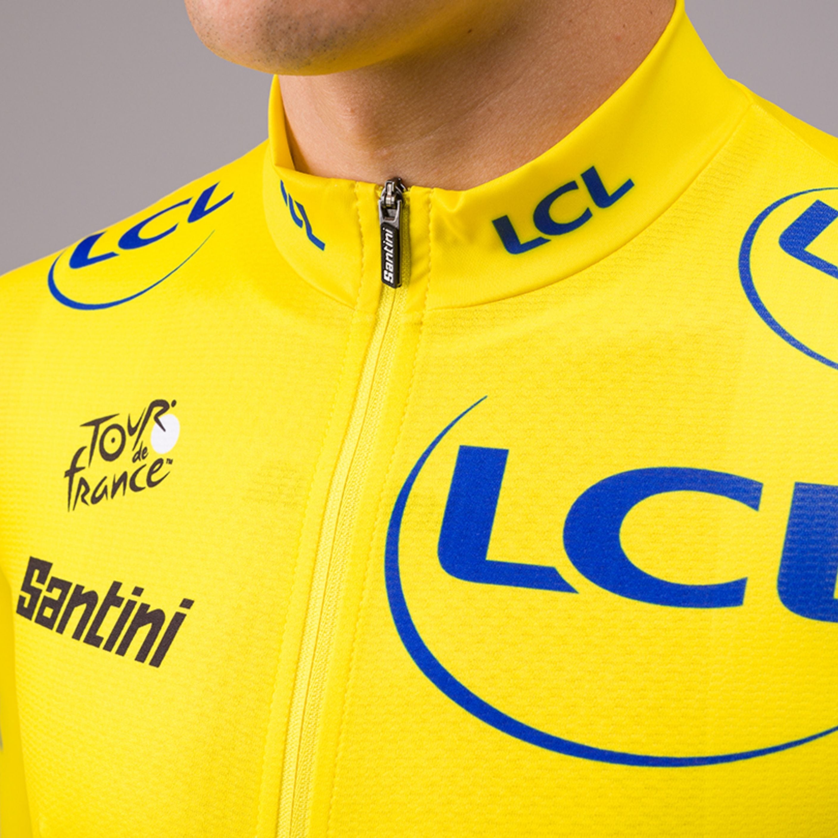 Maillot Cyclisme leader Santini Tour de France Jaune Mixte