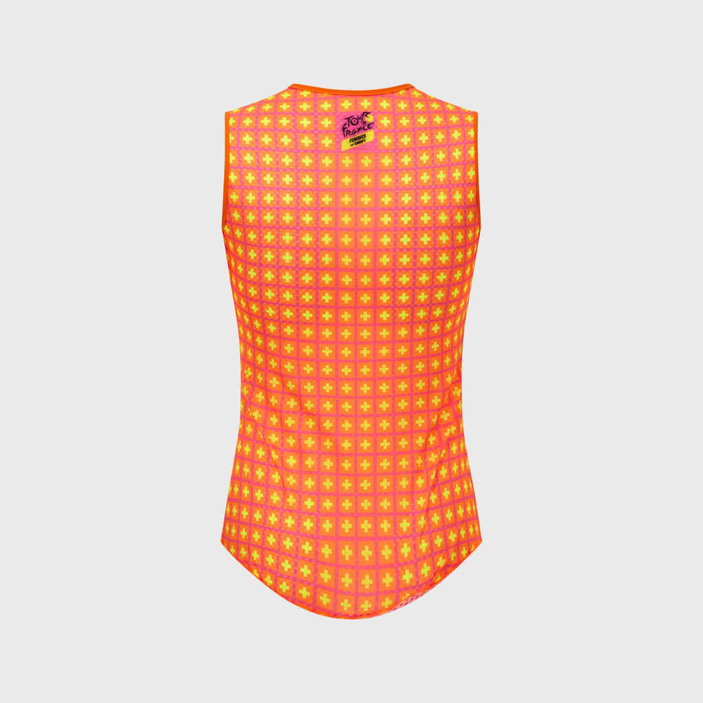 Maillot Sans Manches Cyclisme Tour De France Femmes 2026 Santini Grand Départ Suisse Fluo Orange