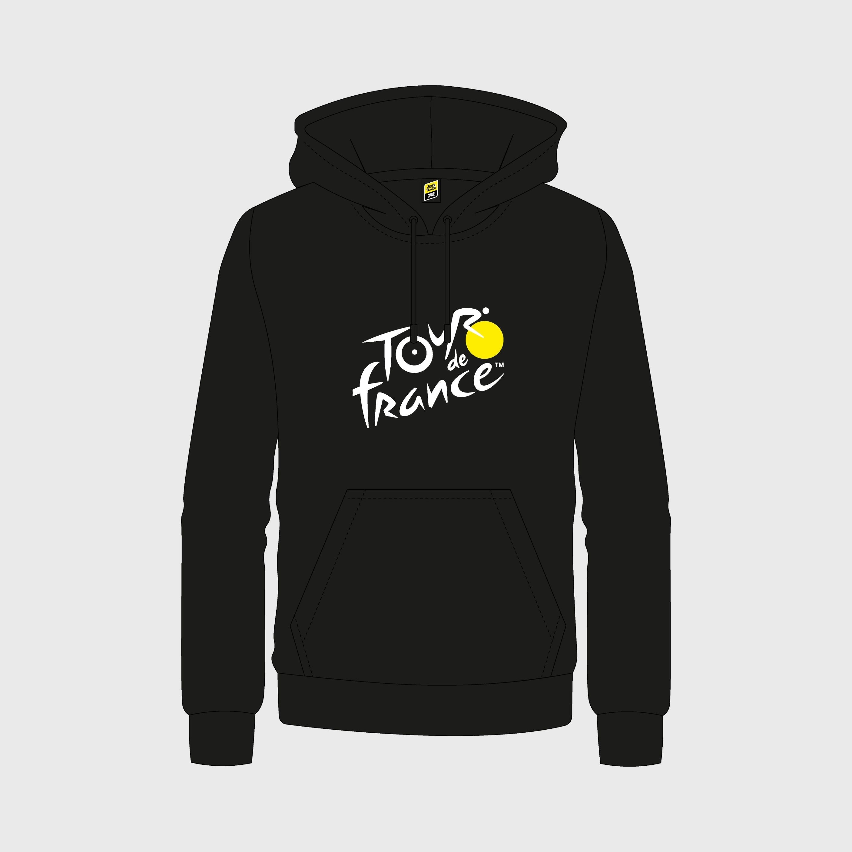 Sweat à capuche Tour de France Noir Mixte