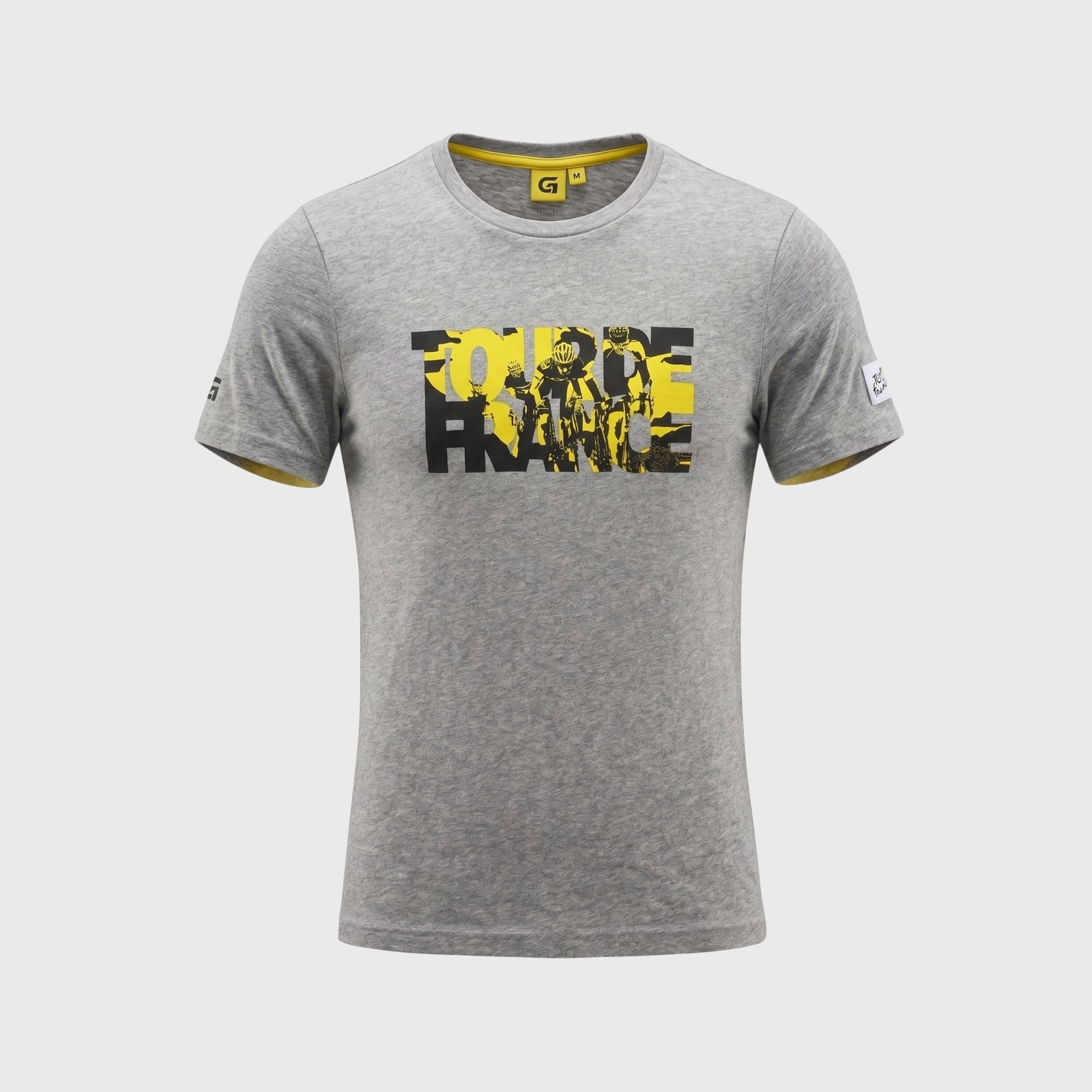 T-Shirt Tour De France Homme Bicolore Gris