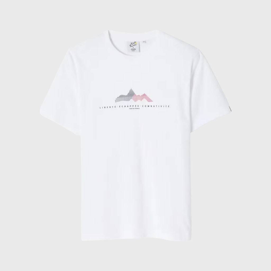 T-shirt Tour de France Reg Devant Jules Fan De Vélo Blanc Mixte